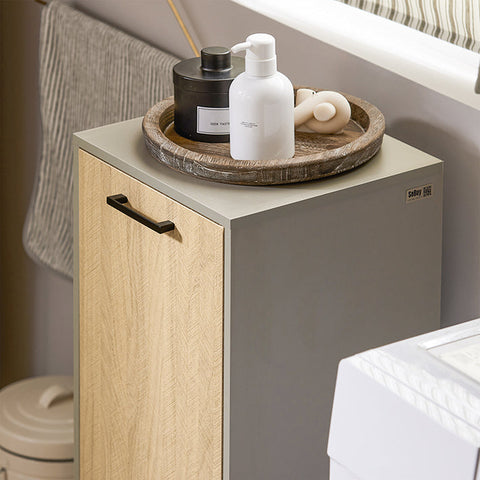 Rootz Laundry Basket Cabinet - Dirty Clothes Hamper - Laundry Organizer - MDF & Metal - Prevents Cabinet Swelling - 31.5cm x 86cm x 30cm