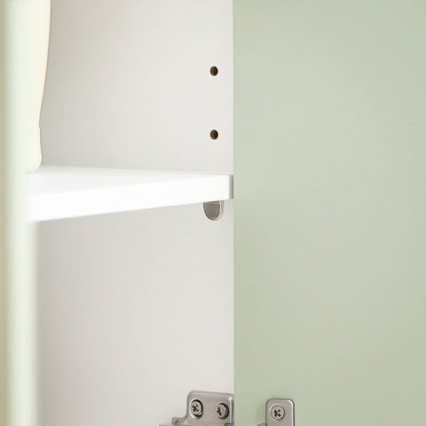 Rootz Sink Base Cabinet - Bathroom Cabinet - Washbasin Stand - White & Green - Adjustable Shelf - Water-Resistant Metal Legs - Anti-Tip Safety - 60cm x 60cm x 30cm