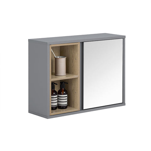 Rootz Mirror Door Wall Cabinet - Bathroom Storage - Wall Closet - Space-Saving - 60cm x 45cm x 20cm
