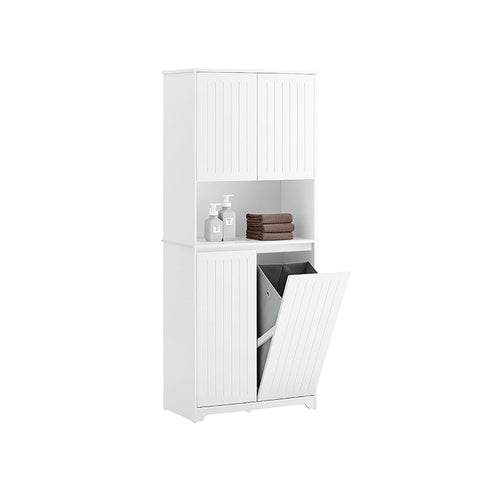 Rootz Tall Bathroom Cabinet - Storage Cabinet - Laundry Organizer - Ample Storage - 70x170x37cm