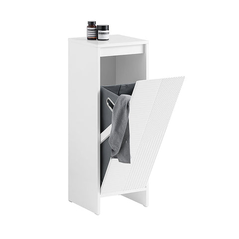 Rootz Laundry Basket Cabinet - Clothes Hamper - Storage Organizer - Space-Saving Design - 30x87x30cm