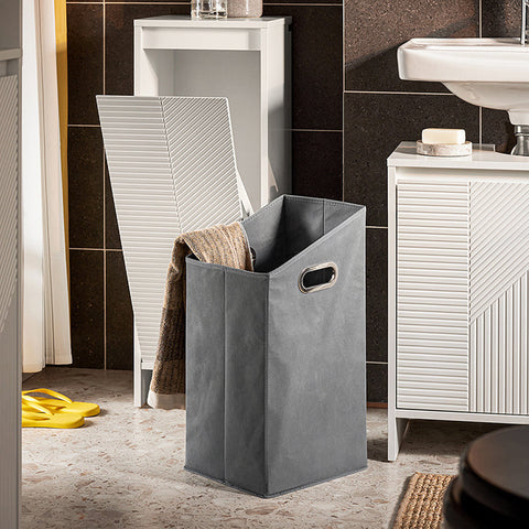 Rootz Laundry Basket Cabinet - Clothes Hamper - Storage Organizer - Space-Saving Design - 30x87x30cm
