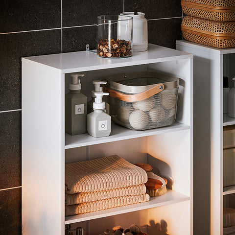 Rootz Tall Bathroom Cabinet - Storage Cabinet - MDF Cabinet - Space-Saving Design - 60x171x37cm