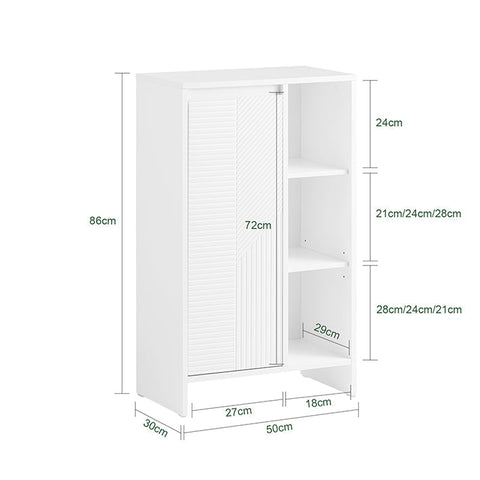 Rootz Cargo Cabinet - Storage Cabinet - Organizer - Adjustable Shelf - 50x86x30cm