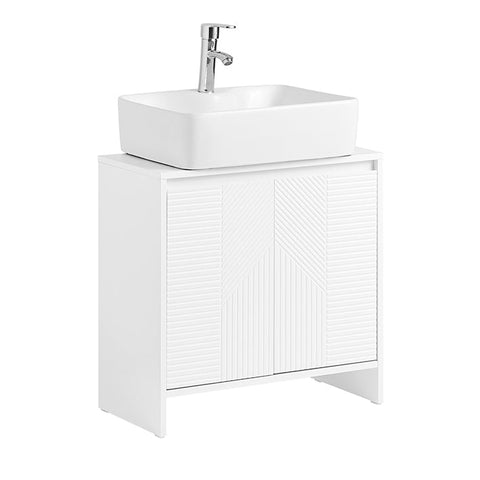 Rootz MDF Base Cabinet - Bathroom Storage Unit - Adjustable Shelves Organizer - Space-Saving Design - 60x61x30cm
