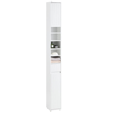 Rootz Tall Bathroom Cabinet - Storage Cabinet - Adjustable Shelves - Ample Storage - 20x180x20cm