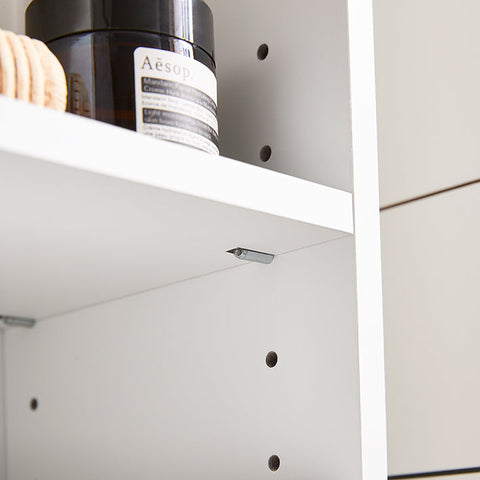 Rootz Tall Bathroom Cabinet - Storage Cabinet - Adjustable Shelves - Ample Storage - 20x180x20cm