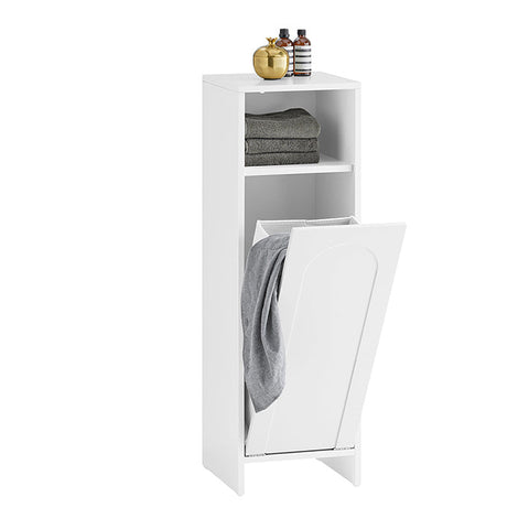 Rootz Compact Laundry Storage Cabinet - Clothes Organizer - Hidden Basket - Space-Saving - 30cm x 97cm x 30cm