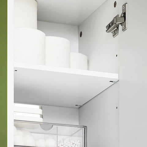 Rootz Tall Cabinet - Storage Organizer - Shelving Unit - Adjustable Shelves - 182cm x 30cm x 31cm