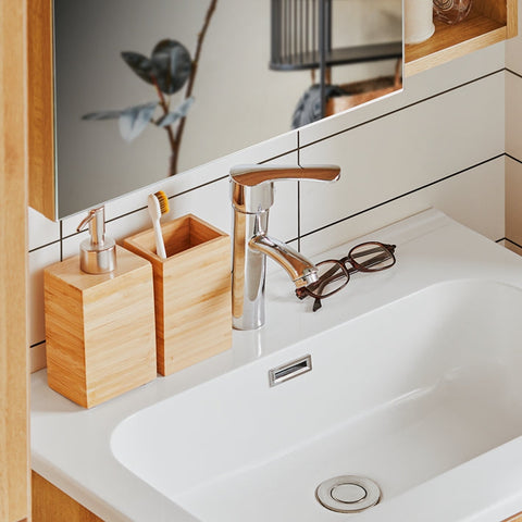 Rootz Narrow Sink Cabinet - Space-Saving Bathroom Storage - Wall-Mounted Vanity - High Resilience - 61x54x46cm