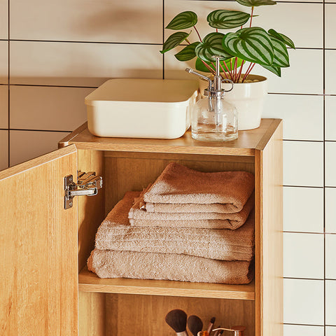 Rootz Tall Bathroom Cabinet - Vertical Storage - Space-Saving Cabinet - Wall-Mounted Design - 35x120x30cm