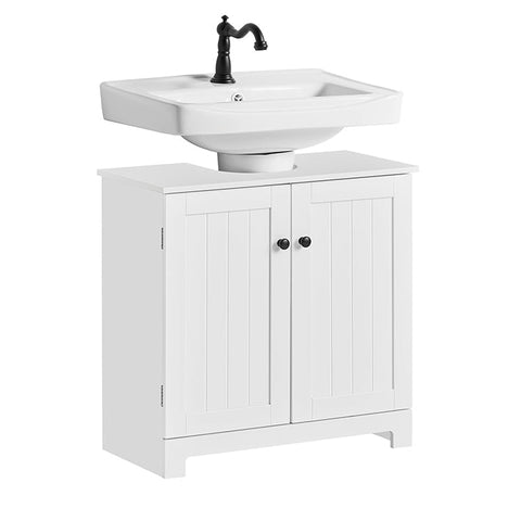 Rootz Sink Base Cabinet - Bathroom Vanity - Storage Cabinet - Magnetic Locking - Adjustable Shelf - MDF Construction - 60cm x 60cm x 30cm
