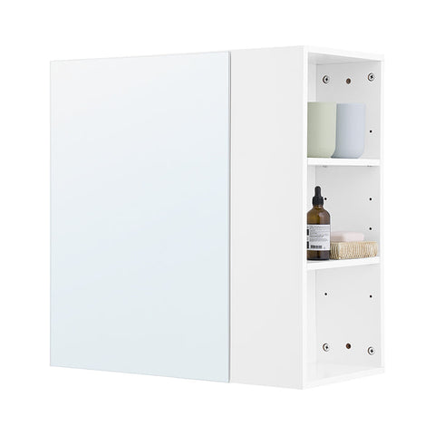 Rootz Bathroom Wall Cabinet - Mirror Door - Storage Cabinet - Space-Saving - 57x61x30cm