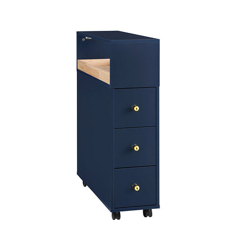 Rootz Bathroom Cabinet - Storage Unit - Organizing Shelf - 3 Drawers - MDF & Bamboo - 23x83x65cm