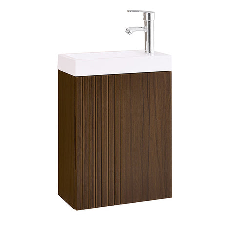 Rootz Narrow Sink Cabinet - Bathroom Vanity - Space-Saving Storage - Wall-Mounted - 40x56x22 cm