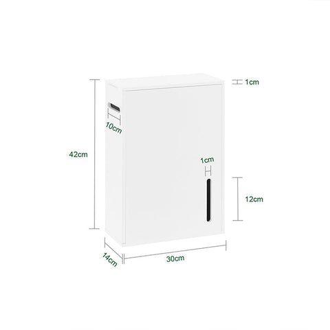 Rootz Wall-Mounted Paper Towel Holder - Kitchen Dispenser - Space Saver - Damage-Free Installation - 14x42x30cm
