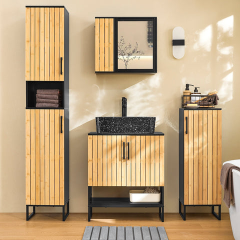 Rootz Bathroom Base Cabinet - Vanity Unit - Sink Cabinet - Eco-Friendly MDF - 60cm x 30cm x 70cm