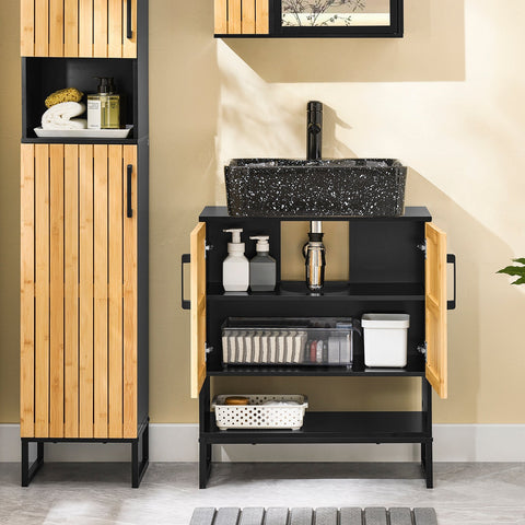 Rootz Bathroom Base Cabinet - Vanity Unit - Sink Cabinet - Eco-Friendly MDF - 60cm x 30cm x 70cm