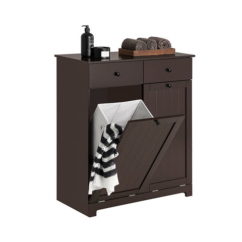 Rootz Linen Cupboard with Laundry Bags - Laundry Collector - Laundry Basket - MDF Construction - Removable Bags - Easy Assembly - 78cm x 91cm x 38cm