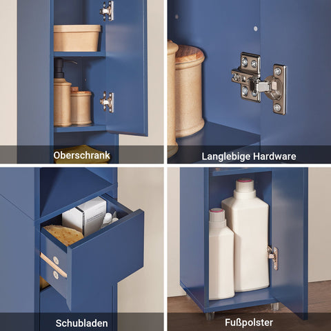 Rootz Tall Storage Cabinet - Space-Saving Organizer - Vertical Shelf - Magnetic Lock - 20x180x20cm