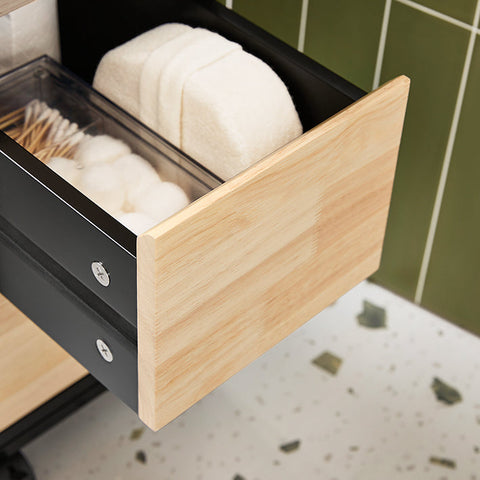 Rootz Rolling Storage Cart - Mobile Storage Organizer - Narrow Space Cart - Versatile Storage - 24cm x 82cm x 65cm