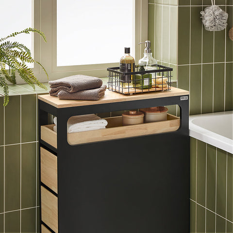 Rootz Rolling Storage Cart - Mobile Storage Organizer - Narrow Space Cart - Versatile Storage - 24cm x 82cm x 65cm