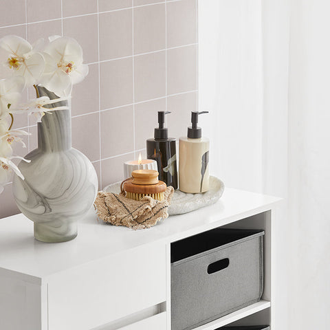 Rootz Linen Closet Laundry Collector - Laundry Basket - Bathroom Cabinet - White - Moisture-Resistant Foot Pad - Easy Assembly - 80cm x 91cm x 38cm