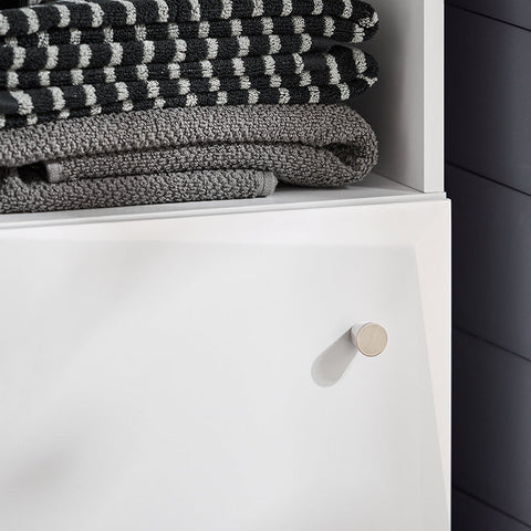 Rootz Tall Bathroom Cabinet - Storage Organizer - Bathroom Shelf - Adjustable Shelves - Anti-Tip Design - MDF Construction - 34cm x 170.5cm x 30cm