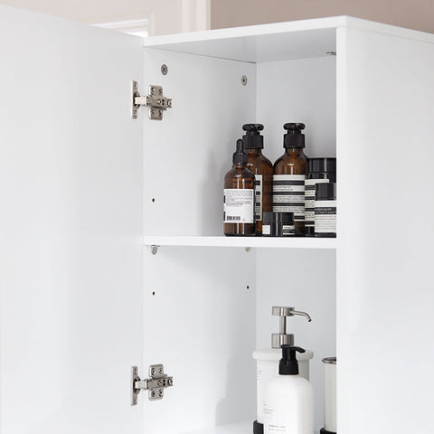 Rootz Tall Bathroom Cabinet - Storage Organizer - Bathroom Shelf - Adjustable Shelves - Anti-Tip Design - MDF Construction - 34cm x 170.5cm x 30cm