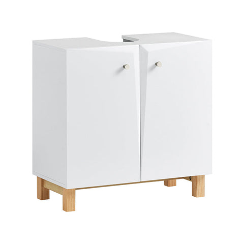 Rootz Sink Base Cabinet - Bathroom Cabinet - Under Sink Storage - Adjustable Shelf - Anti-Tip Safety - MDF Construction - 60cm x 60cm x 30cm