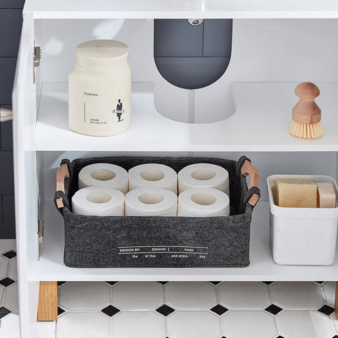 Rootz Sink Base Cabinet - Bathroom Cabinet - Under Sink Storage - Adjustable Shelf - Anti-Tip Safety - MDF Construction - 60cm x 60cm x 30cm