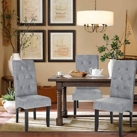 Rootz Velvet Dining Chairs - Elegant Chairs - Stylish Seating - Ergonomic Design - Luxurious Velvet - Durable Wooden Frame - 47cm x 42cm x 107cm