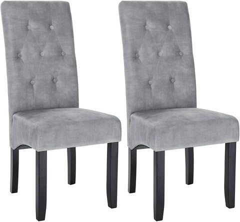 Rootz Velvet Dining Chairs - Elegant Chairs - Stylish Seating - Ergonomic Design - Luxurious Velvet - Durable Wooden Frame - 47cm x 42cm x 107cm