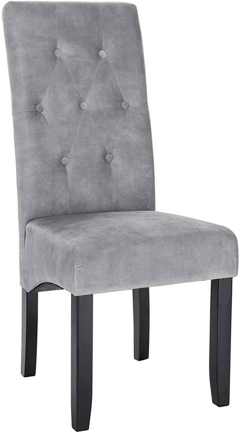 Rootz Velvet Dining Chairs - Elegant Chairs - Stylish Seating - Ergonomic Design - Luxurious Velvet - Durable Wooden Frame - 47cm x 42cm x 107cm