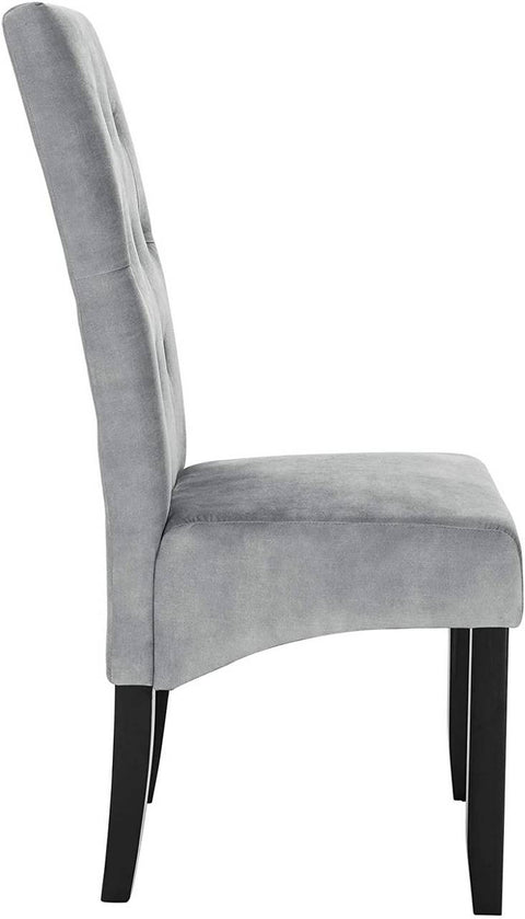 Rootz Velvet Dining Chairs - Elegant Chairs - Stylish Seating - Ergonomic Design - Luxurious Velvet - Durable Wooden Frame - 47cm x 42cm x 107cm