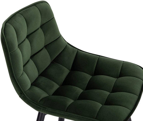 Rootz Set of 6 Dining Chairs - Velvet Upholstered Seats - Pink Metal Frame - Exceptional Comfort, Durable & Stable, Easy Assembly - 76cm x 36cm x 40cm