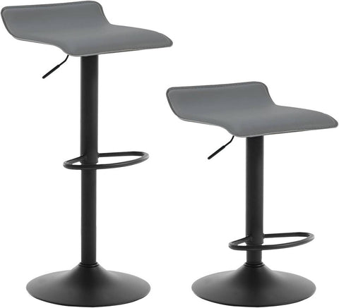 Rootz Bar Stool - Kitchen Stool - Counter Stool - Ergonomic Seating - Faux Leather/Metal Frame - Adjustable Height - 38.5cm x 39cm