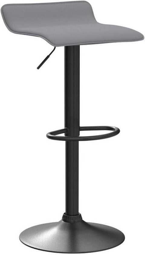Rootz Bar Stool - Kitchen Stool - Counter Stool - Ergonomic Seating - Faux Leather/Metal Frame - Adjustable Height - 38.5cm x 39cm