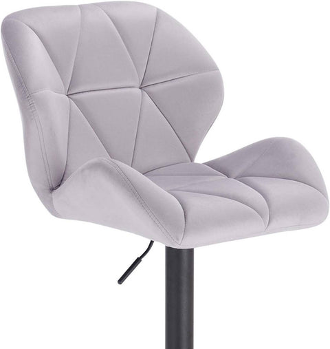 Rootz Set of 8 Dining Chairs - Velvet Upholstered - Ergonomic Seating - Comfortable, Durable, Floor-Safe - Dark Gray Metal Legs - 85.5cm x 46cm x 40.5cm