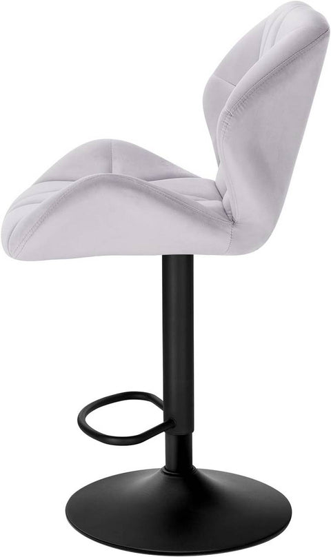 Rootz Set of 8 Dining Chairs - Velvet Upholstered - Ergonomic Seating - Comfortable, Durable, Floor-Safe - Dark Gray Metal Legs - 85.5cm x 46cm x 40.5cm