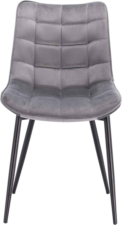 Rootz Set of 8 Dining Chairs - Velvet Chairs - Metal Chairs - Exceptional Comfort - Durable and Sturdy - Versatile Design - 85.5cm x 46cm x 40.5cm