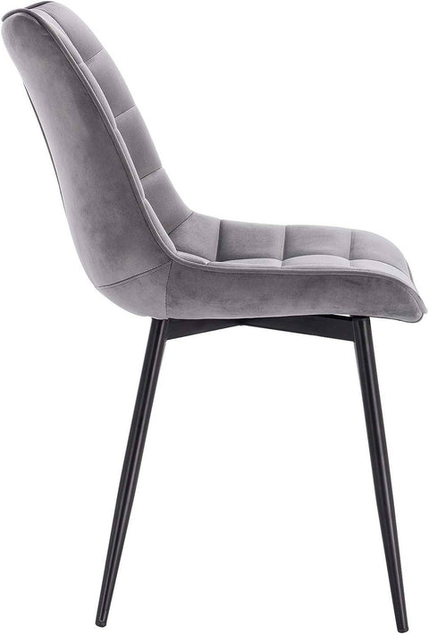 Rootz Set of 8 Dining Chairs - Velvet Chairs - Metal Chairs - Exceptional Comfort - Durable and Sturdy - Versatile Design - 85.5cm x 46cm x 40.5cm