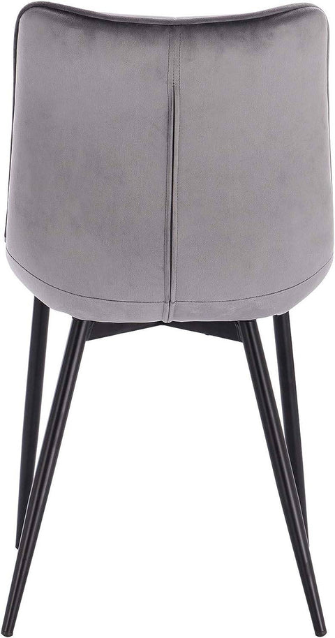Rootz Set of 8 Dining Chairs - Velvet Chairs - Metal Chairs - Exceptional Comfort - Durable and Sturdy - Versatile Design - 85.5cm x 46cm x 40.5cm