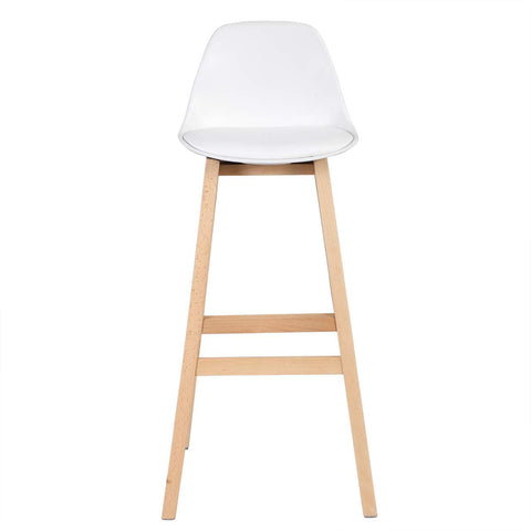 Rootz Scandinavian Style Bar Stool - Counter Stool - Kitchen Stool - Ergonomic Design - 96.5cm x 38.5cm x 33cm - Wood & Faux Leather