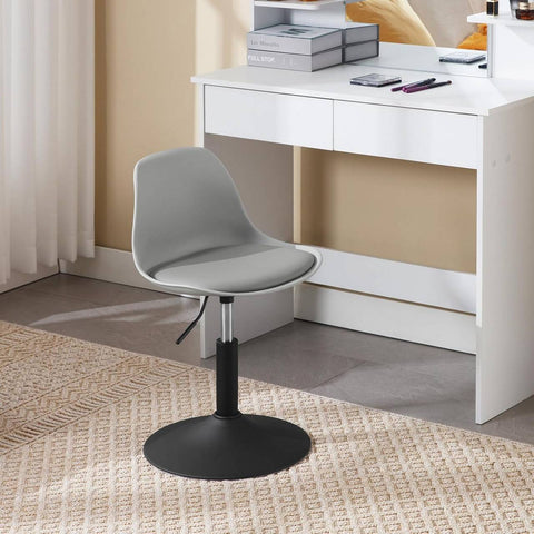 Rootz Bar Stool - Swivel Stool - Adjustable Height - Soft PU Material - Stable Steel Frame - 41cm x 61-73cm x 39cm