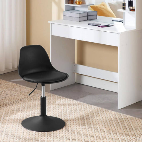 Rootz Bar Chair - Stool Set - Rotating Seat - Adjustable Height - PU Material - Elegant Design - 41cm x 61-73cm x 39cm