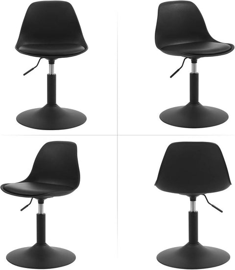 Rootz Bar Chair - Stool Set - Rotating Seat - Adjustable Height - PU Material - Elegant Design - 41cm x 61-73cm x 39cm