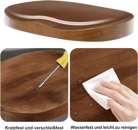 Rootz Wood Bar Stool - Solid Pine Seat - Height Adjustable Stool - Swivel Chair - Kitchen Island Stool - 41.5cm x (60-81)cm x 31.5cm