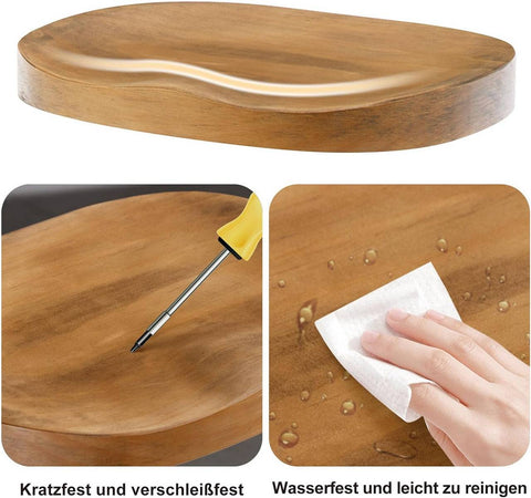 Rootz Wooden Bar Stool - Kitchen Island Stool - Rotatable Seat - Height Adjustable - Solid Wood Seat - Ergonomic Footrest - 41.5cm x (60-81cm) x 31.5cm