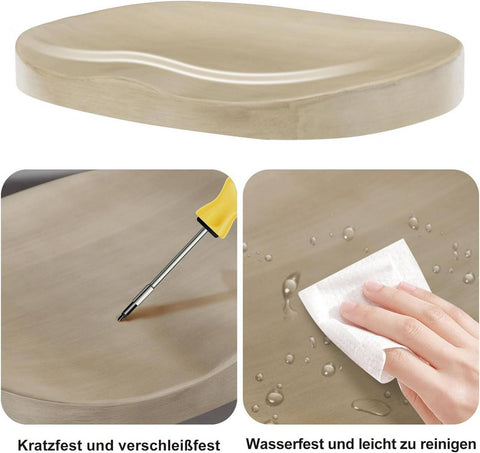 Rootz Rotatable Bar Stool - Kitchen Stool - Swivel Seat - Height Adjustable - Solid Wood - 41.5cm x (60-81)cm x 31.5cm